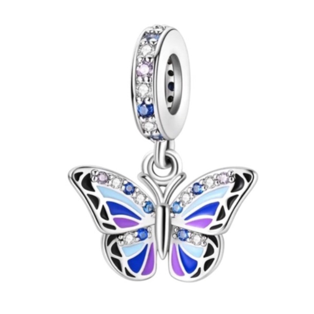 S925 Blue Morpho Butterfly Charm Pandora Style